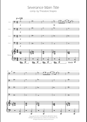 Severance; Main Theme – Theodore Shapiro Severance Sheet Music for ...