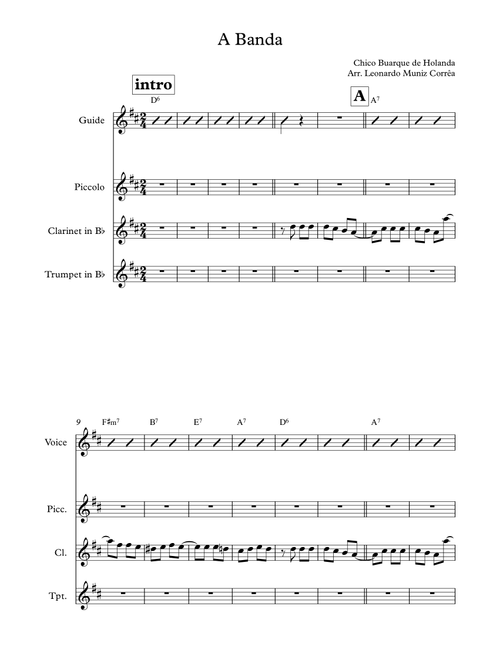 A Banda (Arr. Leonardo Muniz Corrêa) - Francisco Buarque De Hollanda (Small Ensemble)