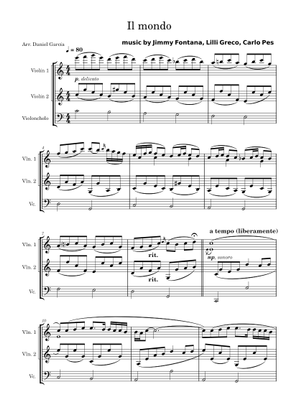 IL MONDO Sheet Music for Piano (Solo) easy | MuseScore.com