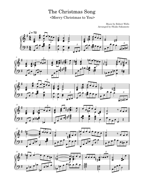 The christmas song – Nat King Cole < Merry Christmas to You >