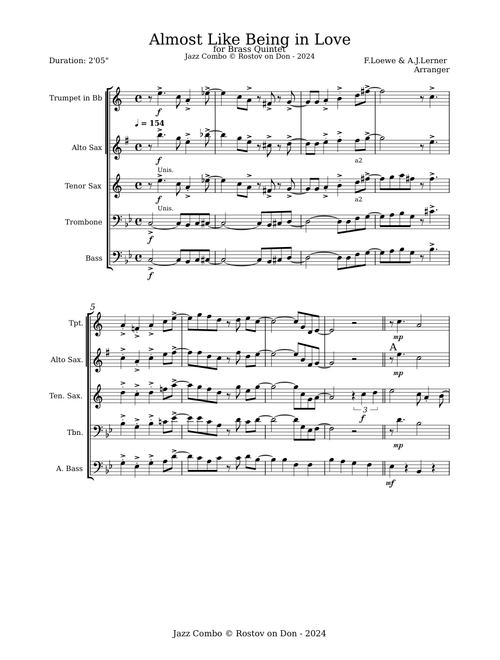 Almost Like Being in Love - Frederick Loewe