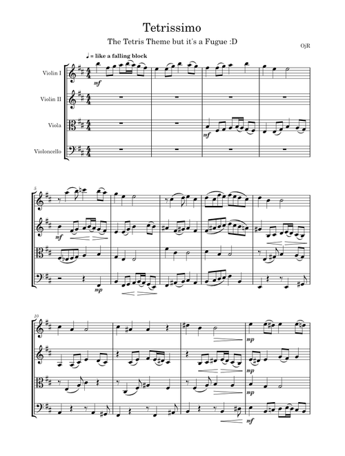 Tetrissimo - A Fugue on Tetris