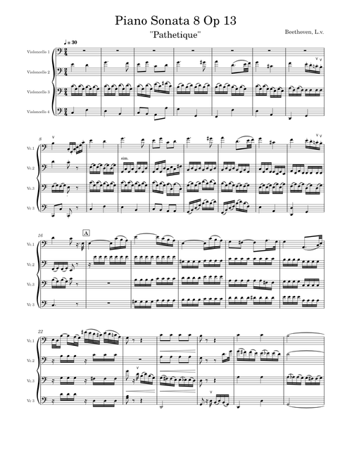 Sonata No 8 Op. 13 "Pathetique" 2nd movement, L. van Beethoven