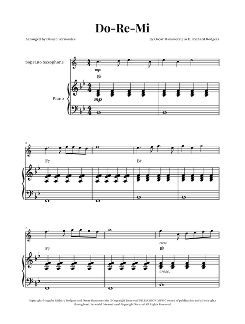Do-Re-Mi (Arr. Glauco Fernandes) - Various Artists (Soprano Sax and Piano)