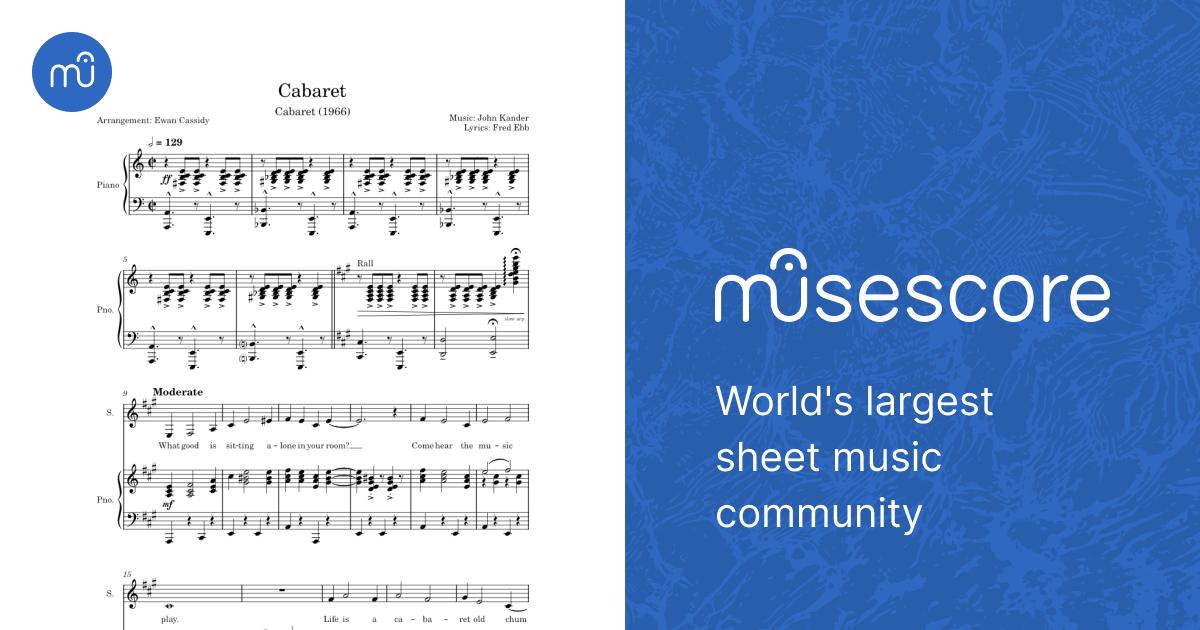 Cabaret | Cabaret Sheet Music for Piano, Vocals (Mixed Ensemble ...