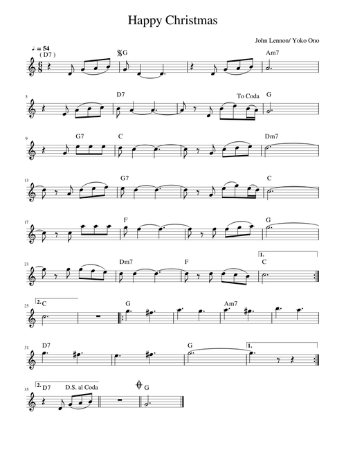 Happy Xmas - Saxofone alto G - 2020