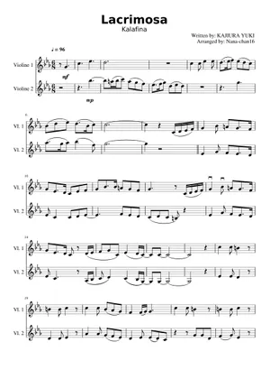 Lacrimosa Kalafina Sheet Music For Tenor Vocals Snare Drum Violin lacrimosa-kalafina-sheet-music-for-tenor-vocals-snare-drum-violin