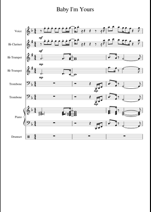 Baby im yours - Breakbot Sheet Music for Piano, Trombone, Vocals