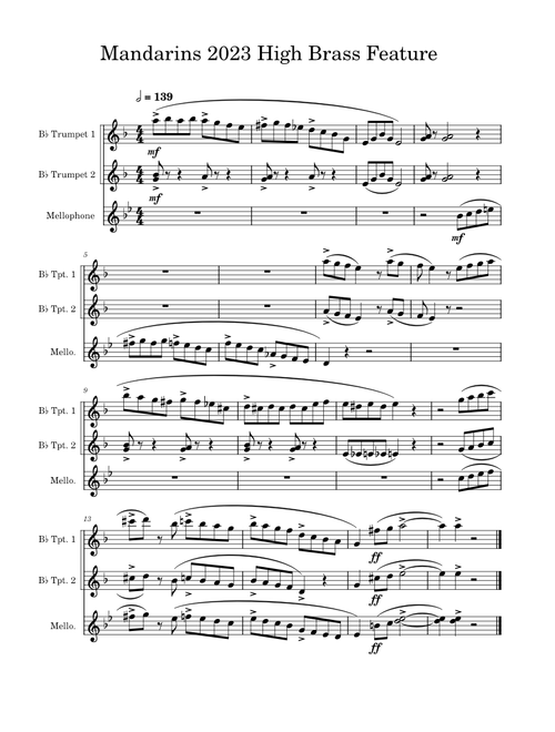 Mandarins 2023 – High Brass Feature