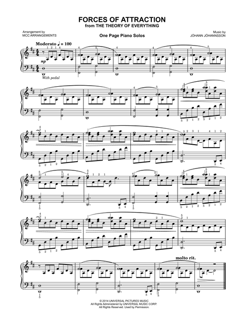 Forces Of Attraction (Arr. MCC Arrangements) - Various (Piano Solo)