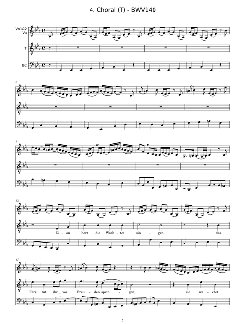 BWV140/4. Chorale (T)