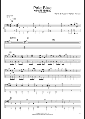 Free Pale Blue by Kenshi Yonezu (米津 玄師) sheet music | Download