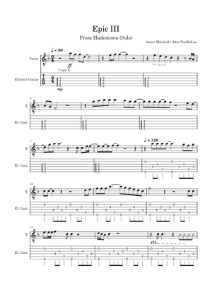 Epic III (from Hadestown) – Anaïs Mitchell Sheet Music and Tab with ...