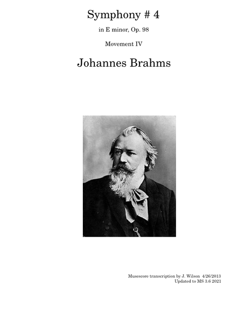 Brahms Symphony #4 fourth movement