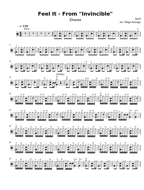Feel It (Drums Sheet Music / Tabs)