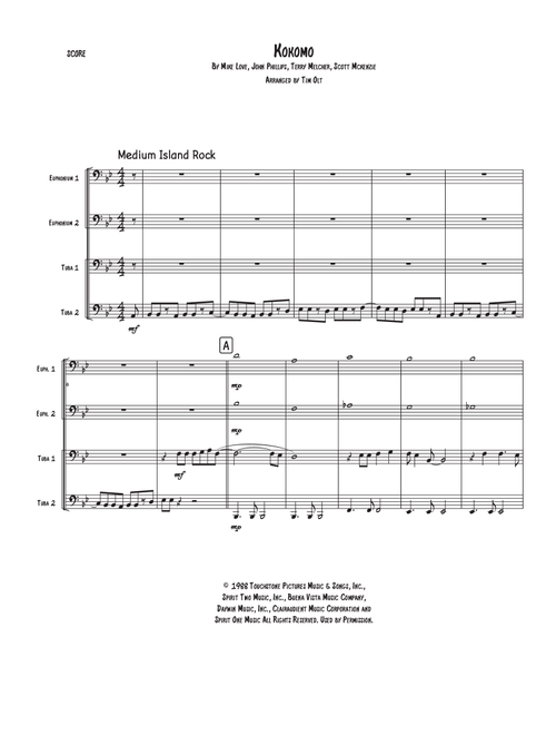 Kokomo (Arr. Tim Olt) - The Beach Boys (Brass Ensemble)