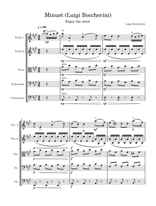 Minuet (Luigi Boccherini)(String Quintet)