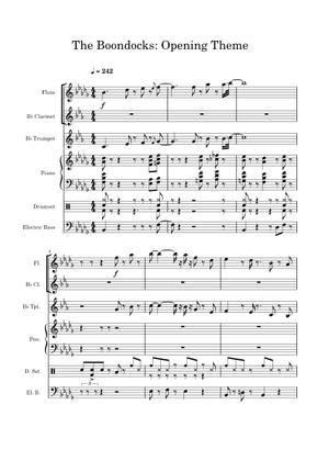 The Boondocks - Opening Theme (take 2 of jazz arrangement) Sheet Music ...
