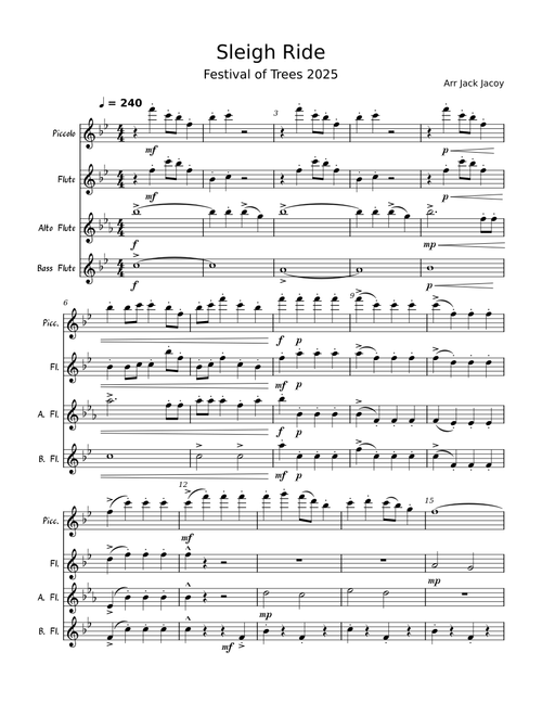 Sleigh Ride Flute Choir