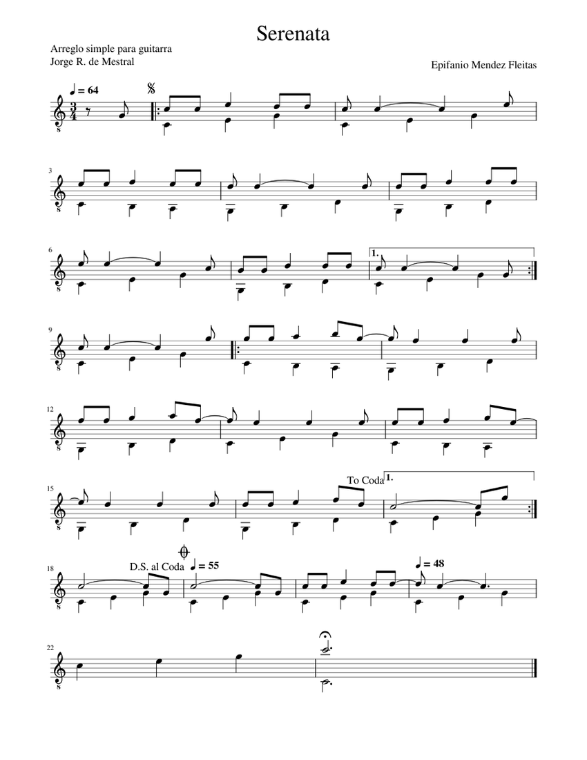 SERENATA Sheet music for Guitar (Solo)