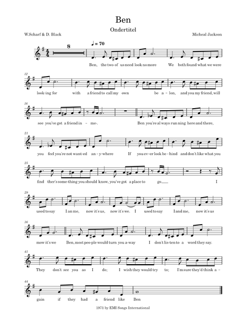 Ben - Michael Jackson