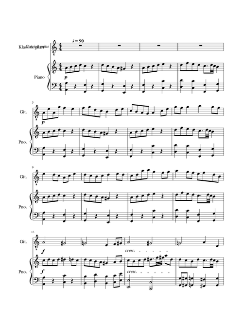 Piano and Guitar Duet in A minor
