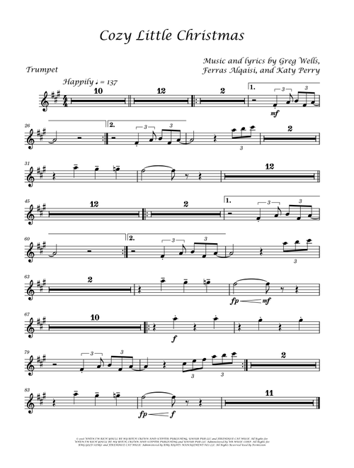 Cozy Little Christmas (Arr. David Lartey) - Katy Perry (Trumpet Solo)