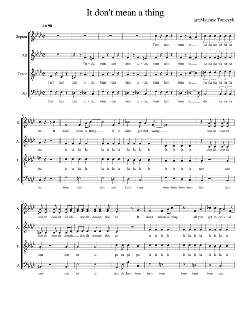 It don t mean a thing (acapella, SATB choir)
