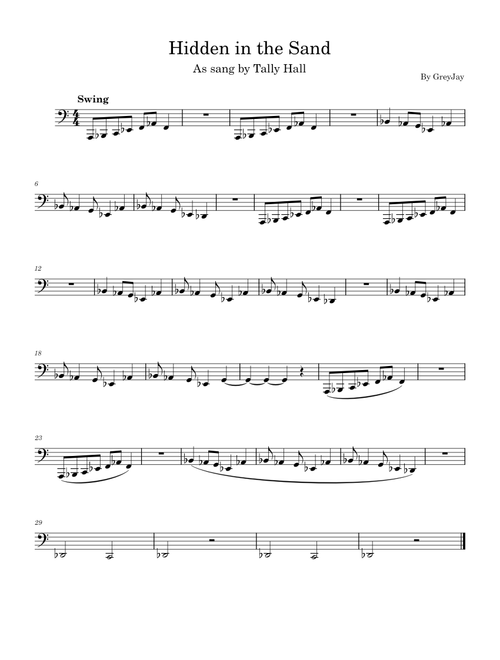 Hidden in the sand – Tally Hall (Tuba ver.)
