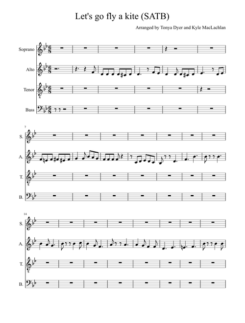 Let's Go Fly a Kite (SATB)