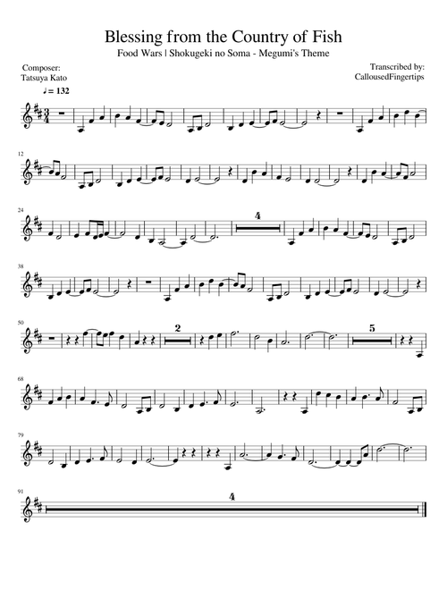 Blessing from the Country of Fish - Shokugeki no Soma | Megumi's Theme
