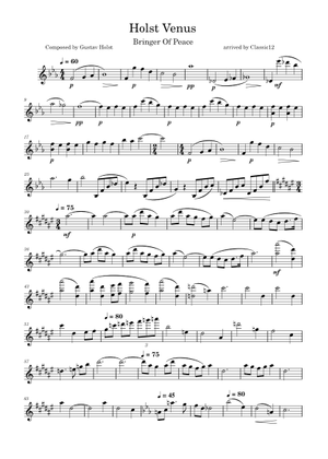 Holst – The Planets – II. Venus, the Bringer of Peace Sheet Music