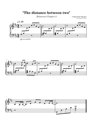 The distance between two - DELTARUNE Chapters 3 + 4 Sheet Music for ...