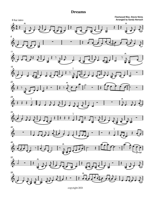 Dreams (Arr. Sandy Herrault) - Fleetwood Mac (Violin Solo)