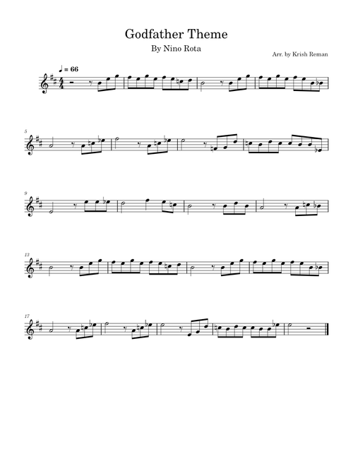 Speak Softly, Love ("The Godfather" Theme) – Nino Rota