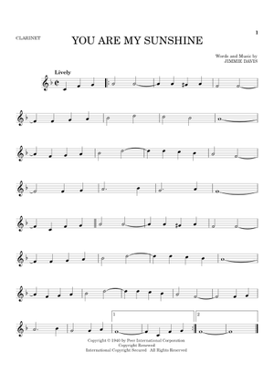 Play Official version of YOU ARE MY SUNSHINE Sheet Music by Jimmy