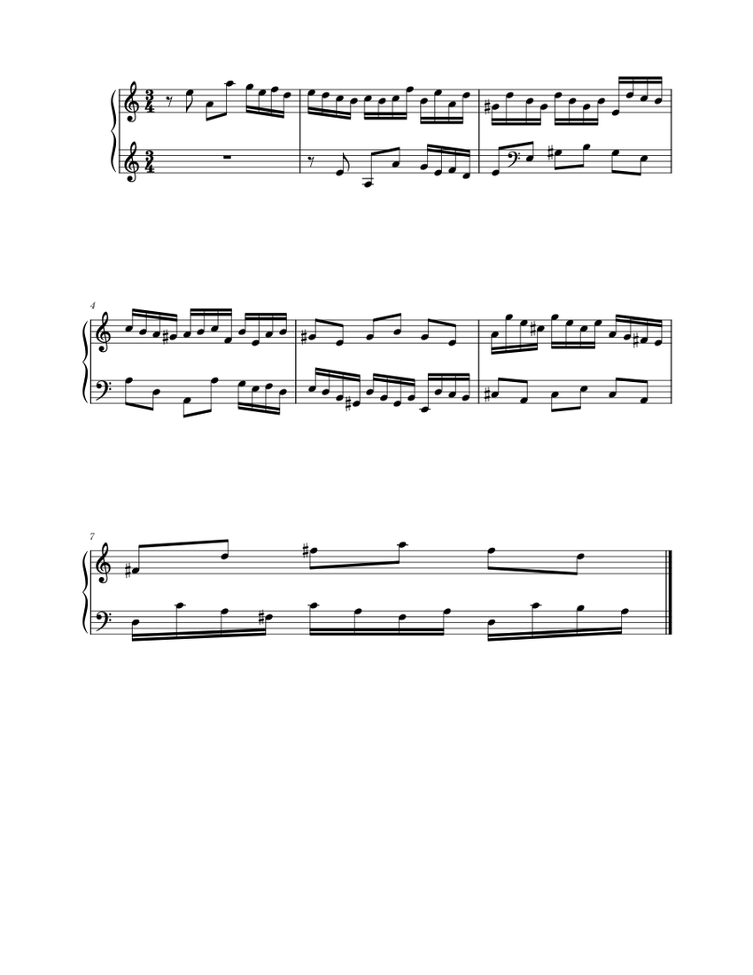 English Suite No.2 in A minor,