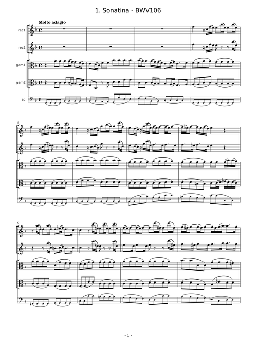 BWV106/1. Sonatina