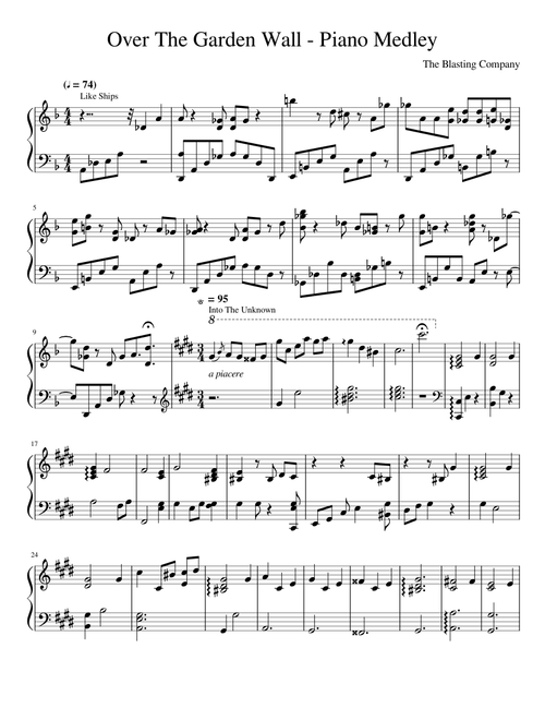 Over The Garden Wall - Piano Medley (WIP)