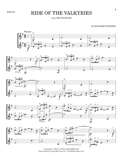 Ride Of The Valkyries - Richard Wagner (Violin Duet)