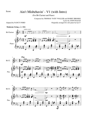 Ain't Misbehavin' (Lead sheet with lyrics ) Sheet Music with
