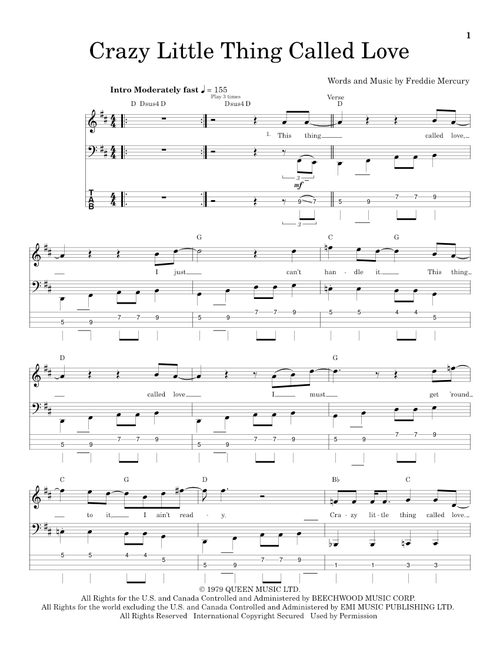 Crazy Little Thing Called Love - Queen (School of Rock - Bass Guitar)