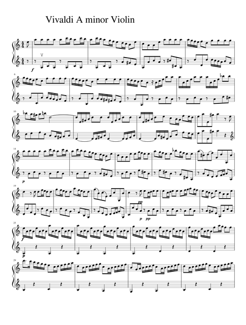 Vivaldi A minor Violin violin