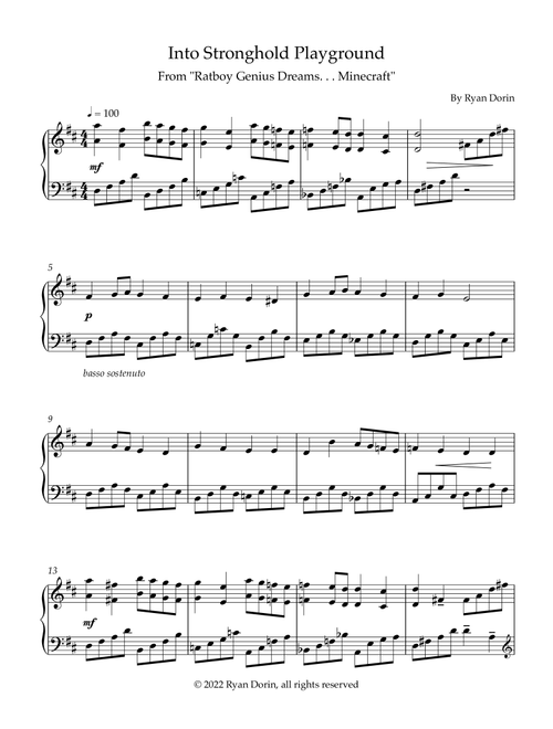 Into The Stronghold (Arr. Ryan Dorin) - Ratboy Genius (Piano Vocal)