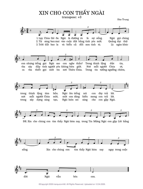 xin cho con thấy ngài - đào trung(+3)