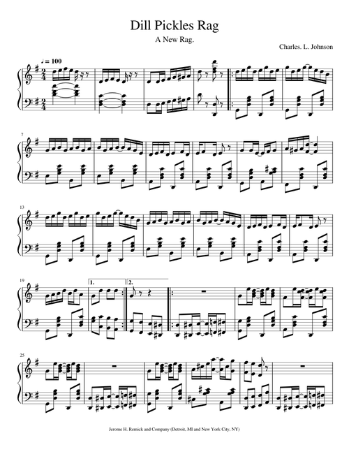 Dill Pickles Rag by Charles. L. Johnson