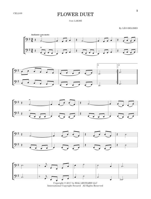 Flower Duet - Léo Delibes (Cello Duet)