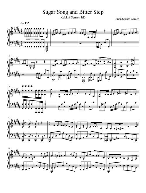 Sugar Song and Bitter Step