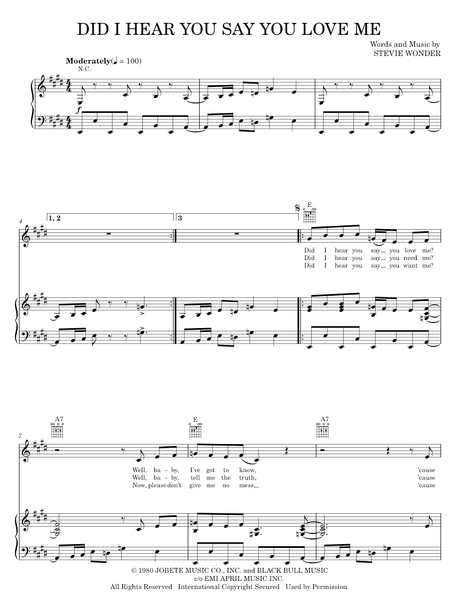 心配しないで The Stevie Wonder Anthologyピアノスコア楽譜 の公式
