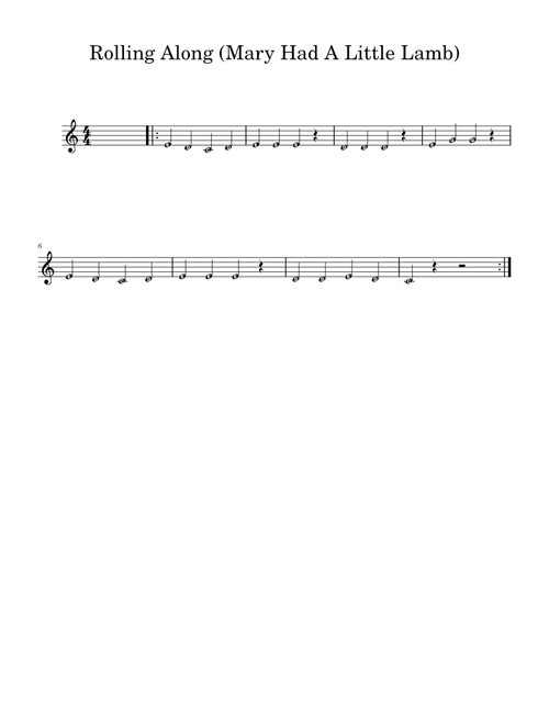 Rolling Along (Mary Had A Little Lamb) - Clarinet, Trumpet